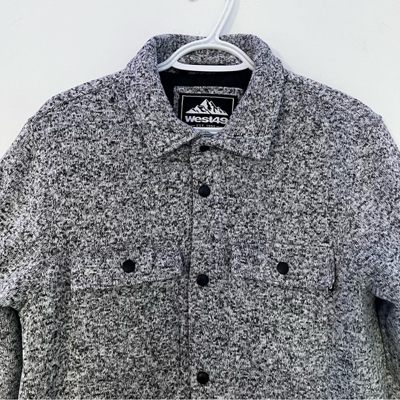 (S) West49 Jacket coat with chest pockets in grey - Picture 2 of 6